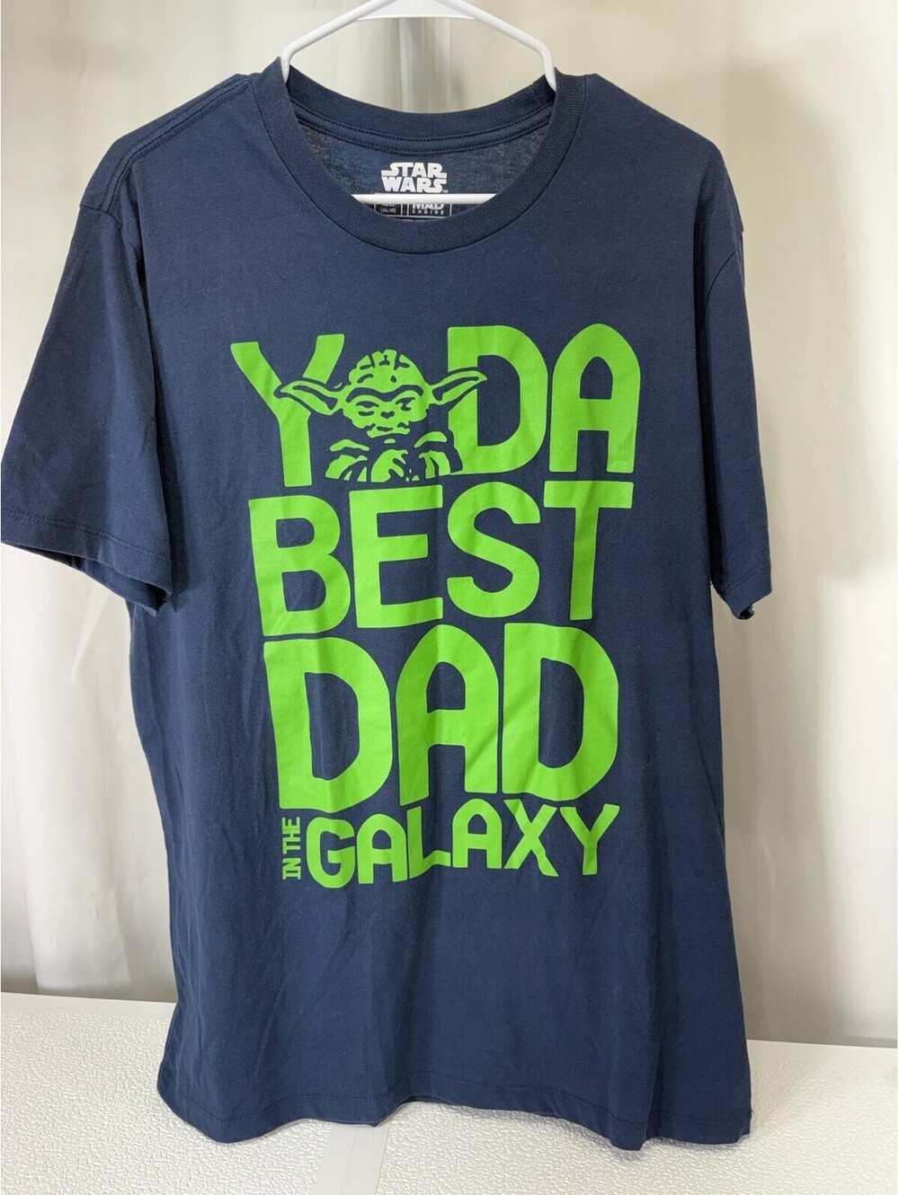 Star Wars Yoda Best Dad in the Galaxy Graphic T-Shirt XL 270D
